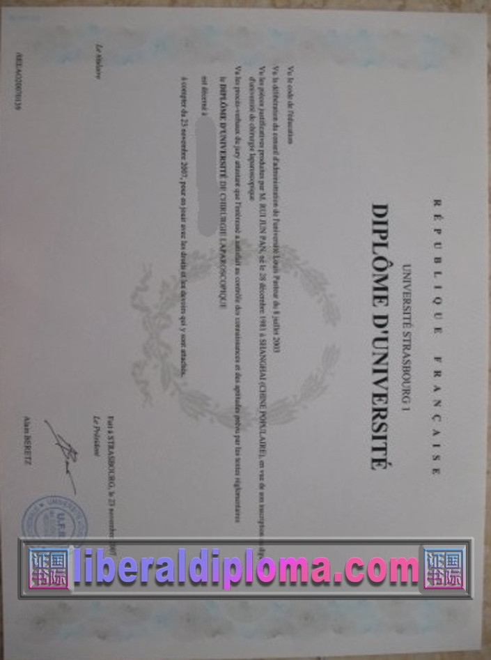 复刻斯特拉斯堡第一大学学位证:全流程详解