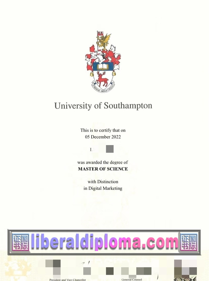 精仿英国南安普顿大学文凭：如何辨别真伪